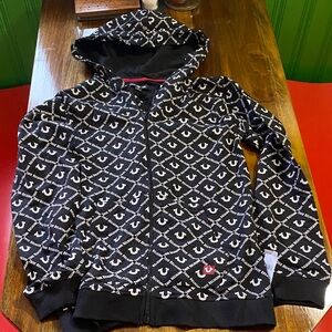 True Religion Kids Black and White Logo Hoodie
